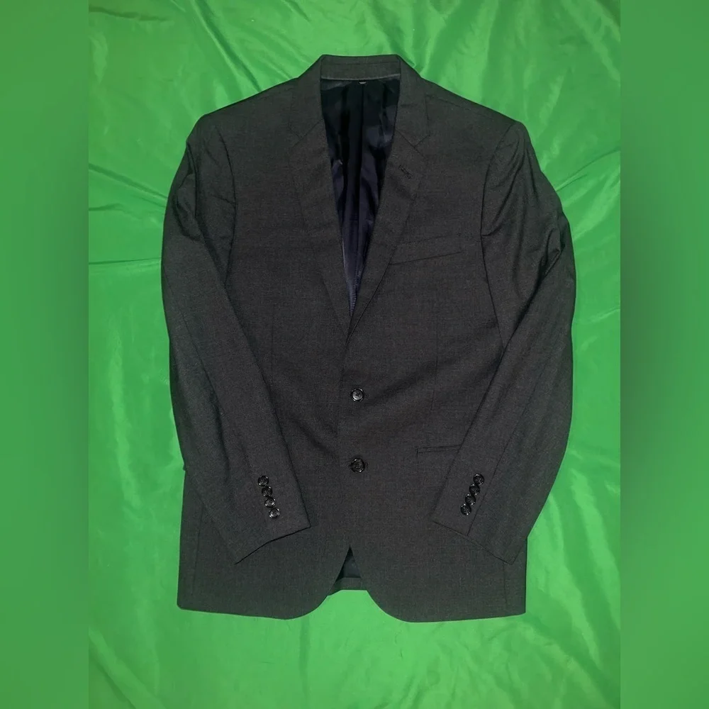 J. Crew x Loro Piana Ludlow Dark Gray 100% Wool Blazer size 38s